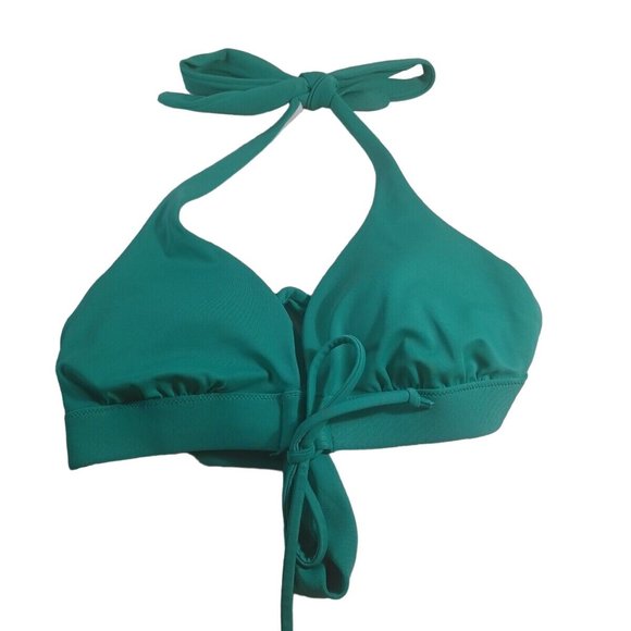 Victoria's Secret Other - Women's Victoria's Secret Bikini Top Green Size Med Cute Tie In The Front/neck